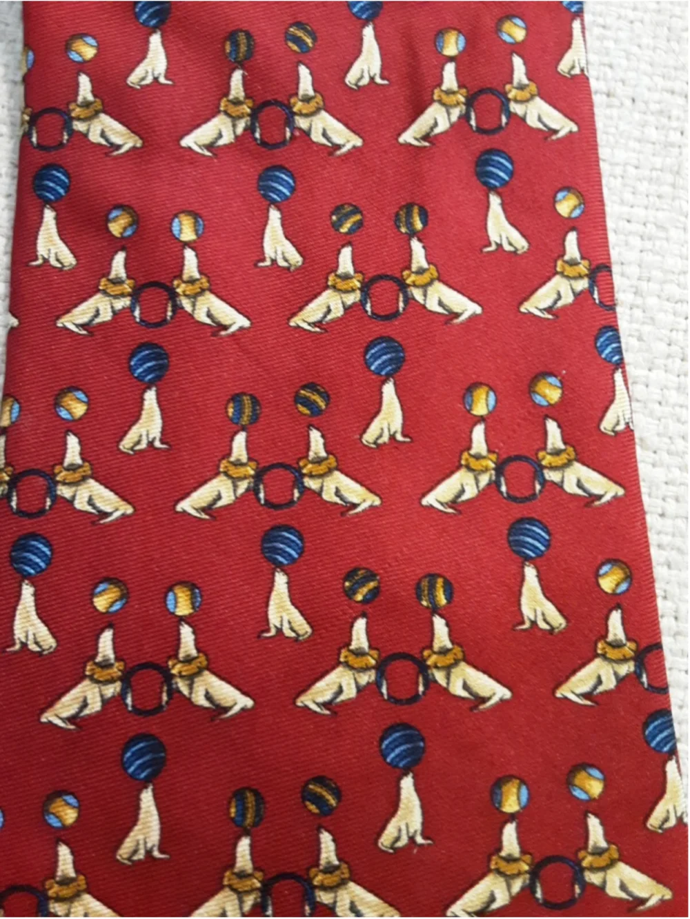 BROOKS BROS Two 2 Classic Red SILK TIES Seals-Italy  Rep Stripe-England